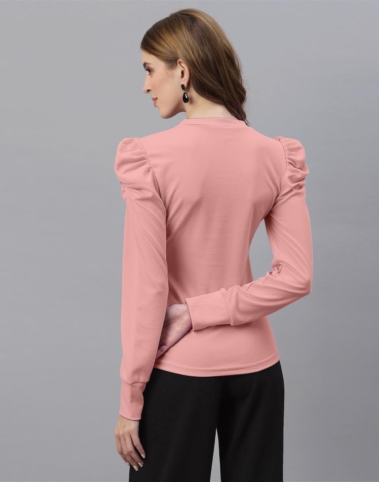 Peach Puff Sleeve Top | Sudathi