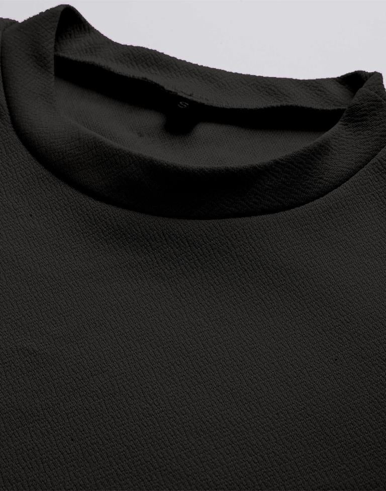 Black Puff Sleeve Top | Sudathi