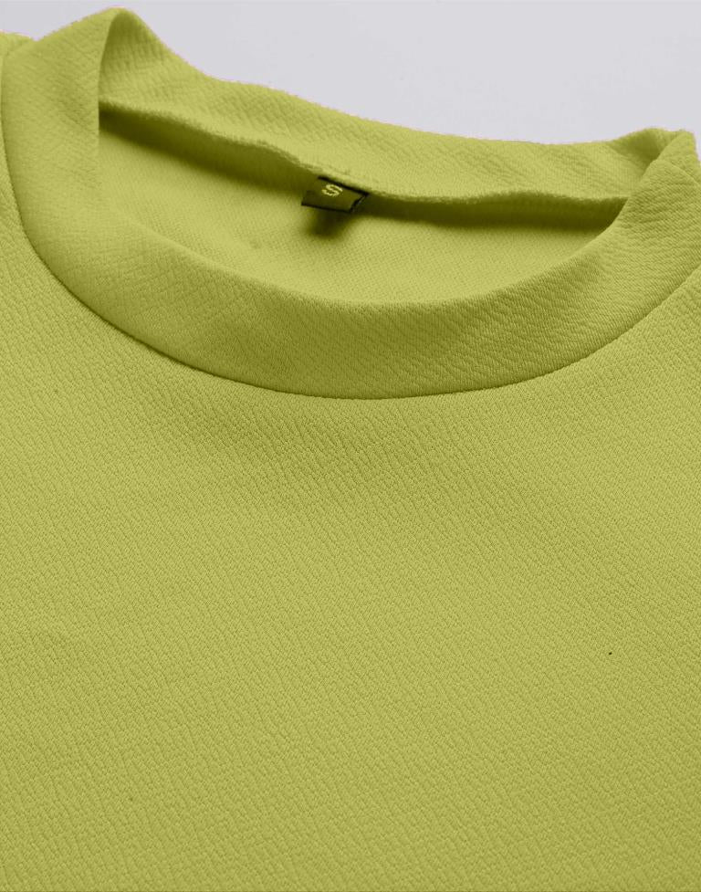 Apple Green Puff Sleeve Top | Sudathi