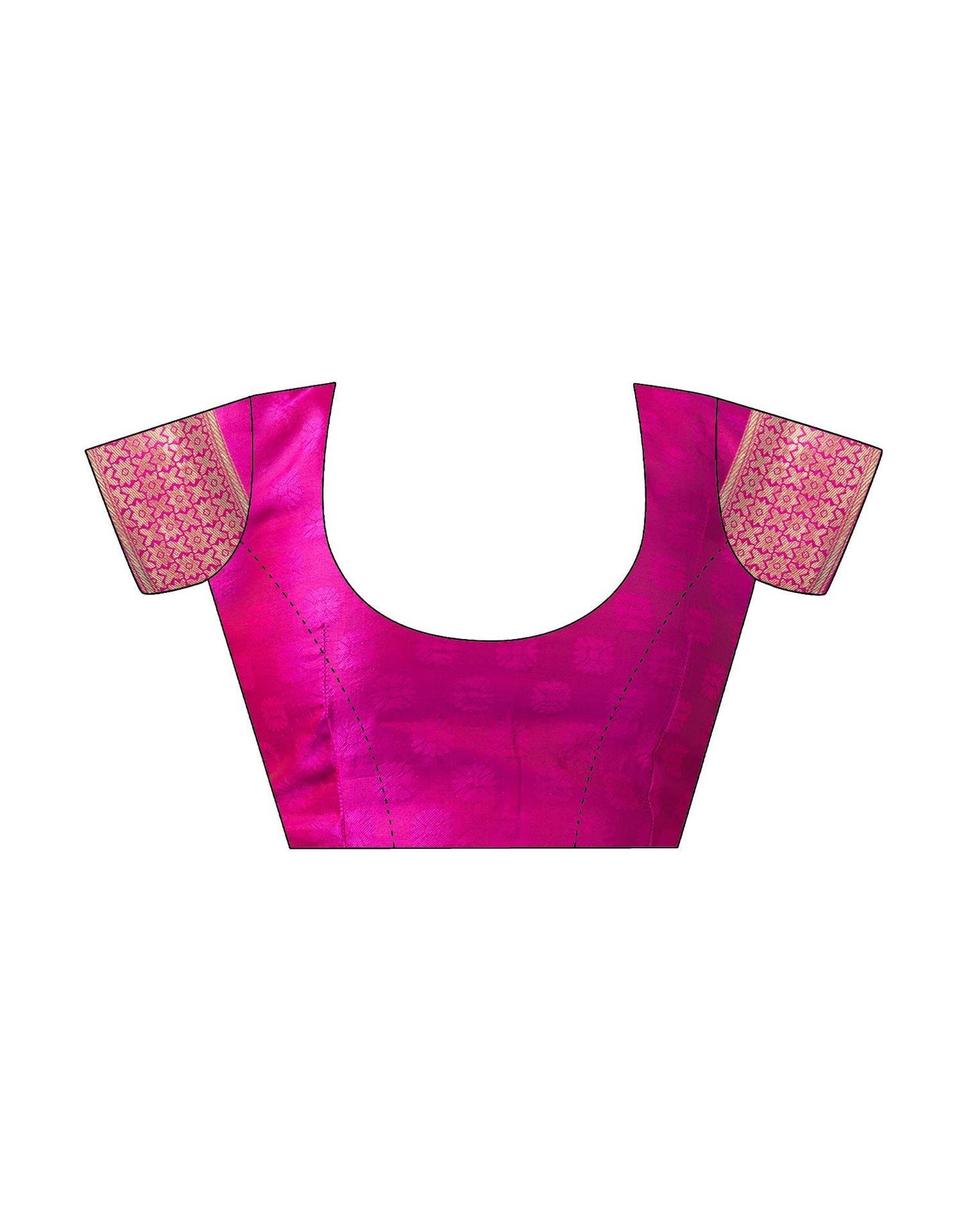 Rani Pink Jacquard Silk Saree