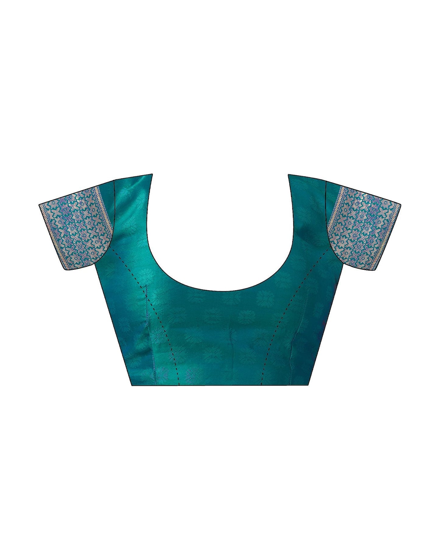 Rama Green Jacquard Silk Saree