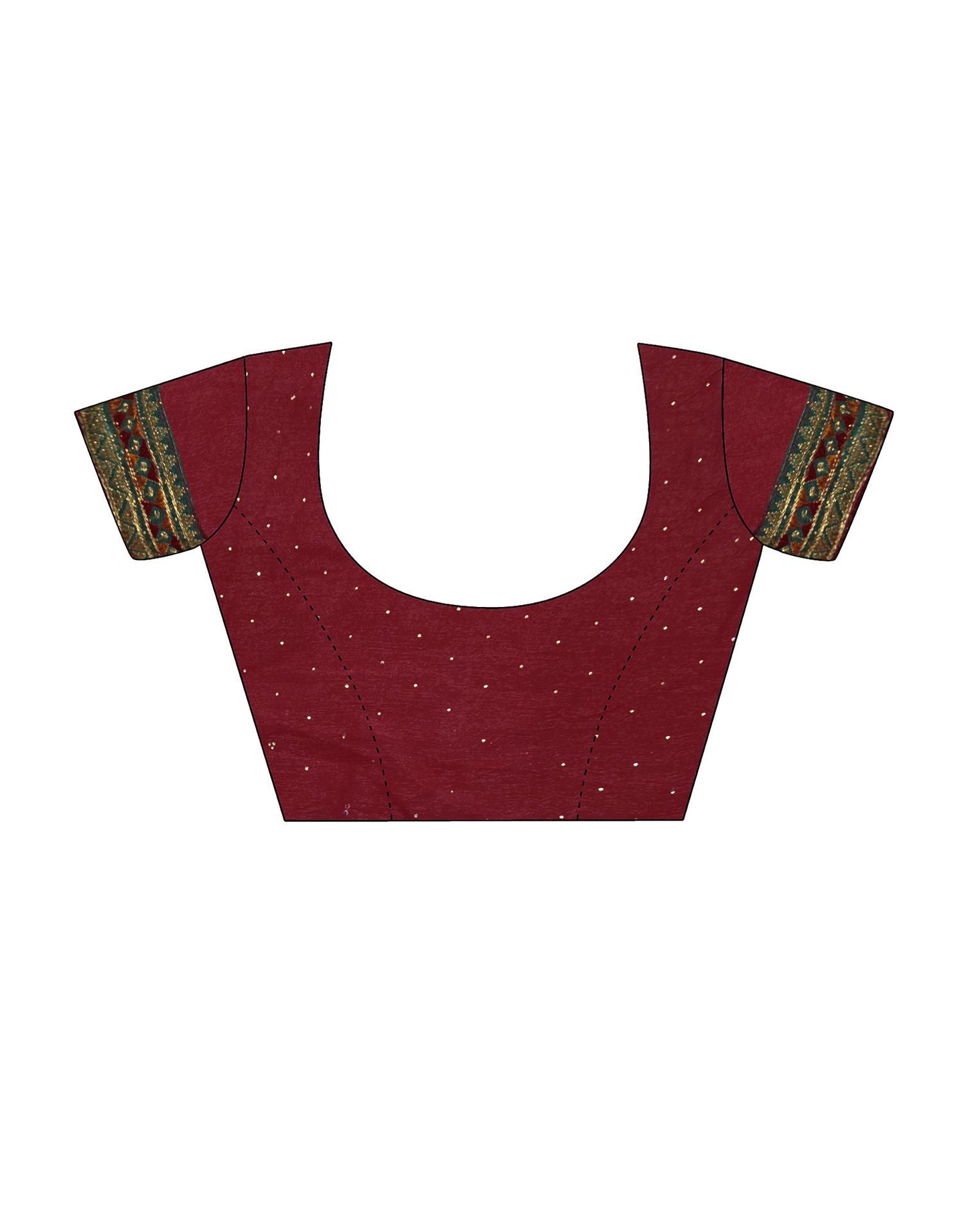 Maroon Plain Chiffon Saree