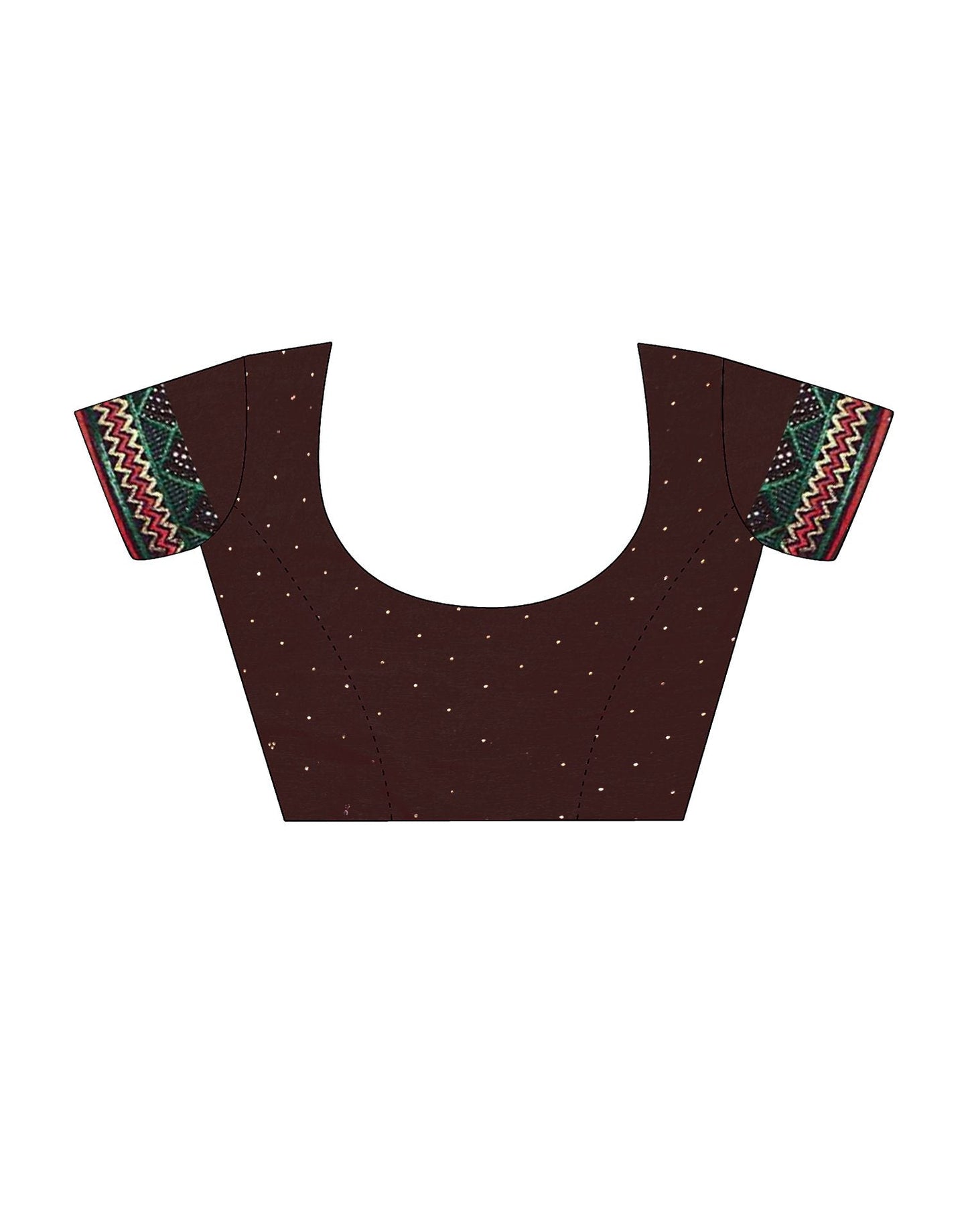 Mahendi Brown Plain Chiffon Saree