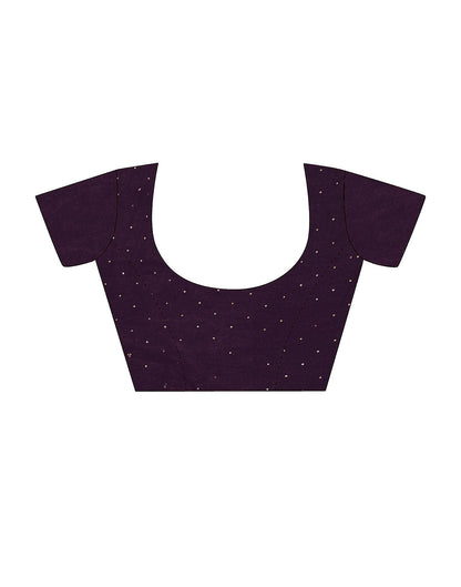 Wine Plain Chiffon Saree