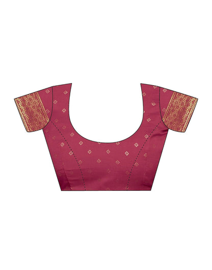 Light Pink Printed Silk Saree