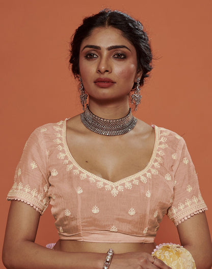 Turquoise Plain Chiffon Saree