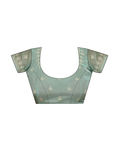 Light Peach Plain Chiffon Saree