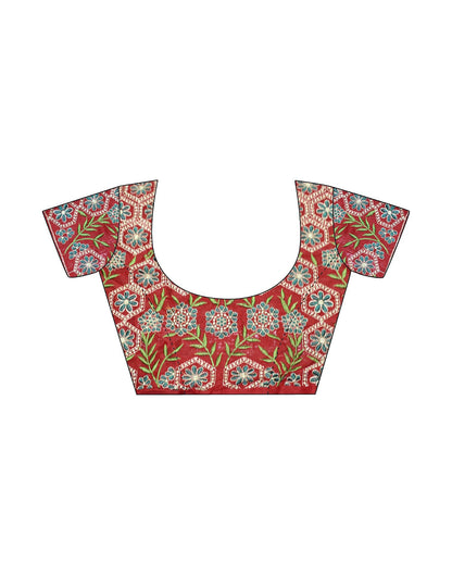 Dark Green Plain Silk Saree