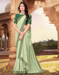 Light Mint Green Plain Silk Saree