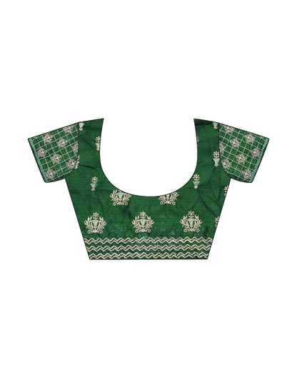 Light Mint Green Plain Silk Saree