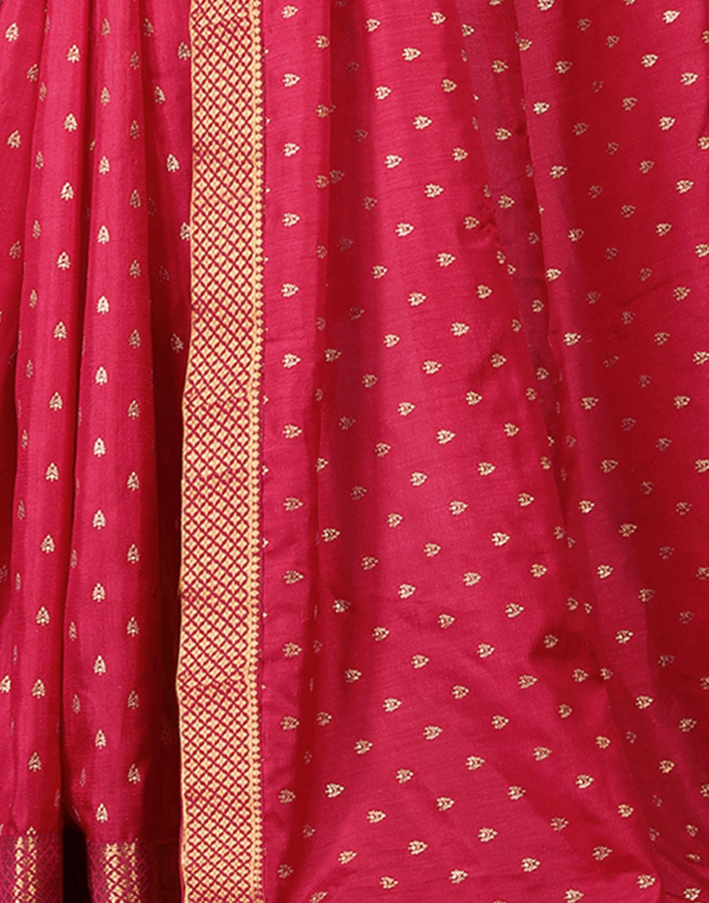 Pink Printed Silk Saree