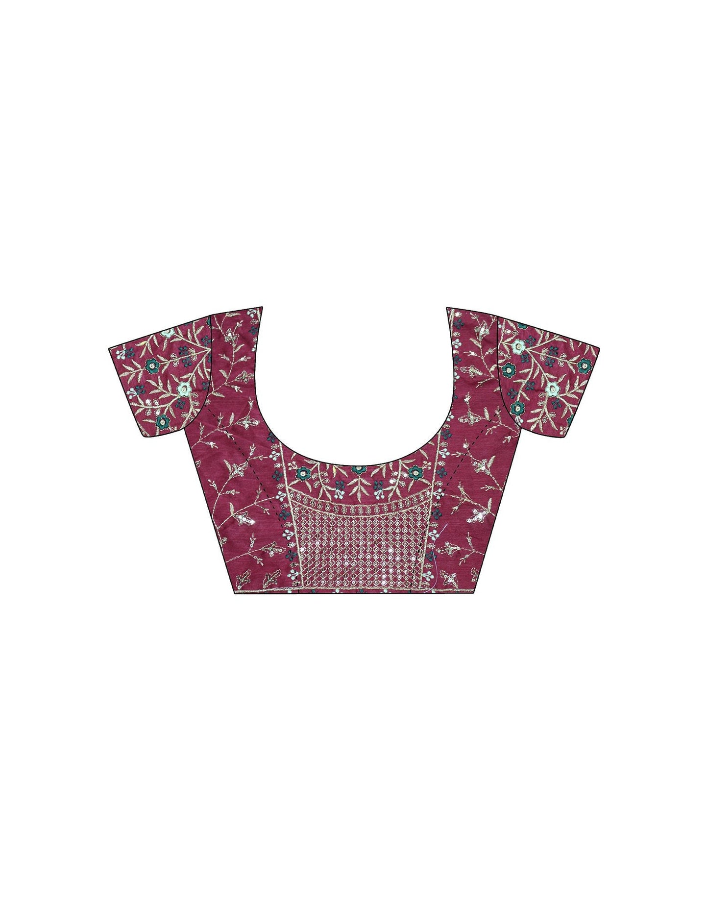 Green Plain Silk Saree