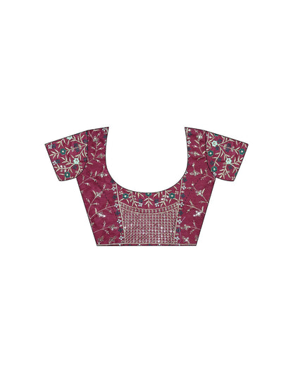 Green Plain Silk Saree