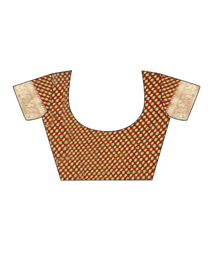 Maroon Printed Georgette Saree