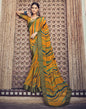 Turmeric Yellow Printed Georgette Saree