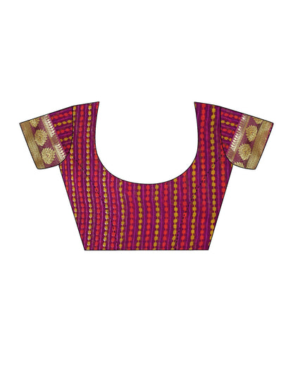 Purple Printed Georgette Saree