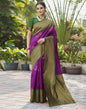 Purple Jacquard Silk Saree