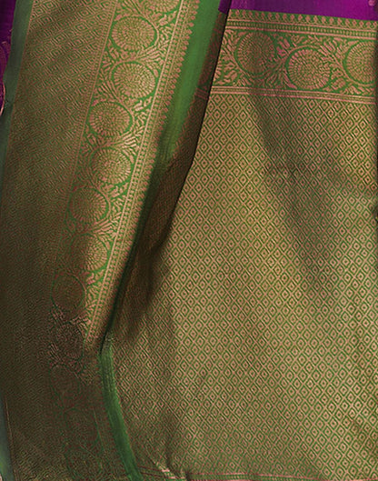 Purple Jacquard Silk Saree