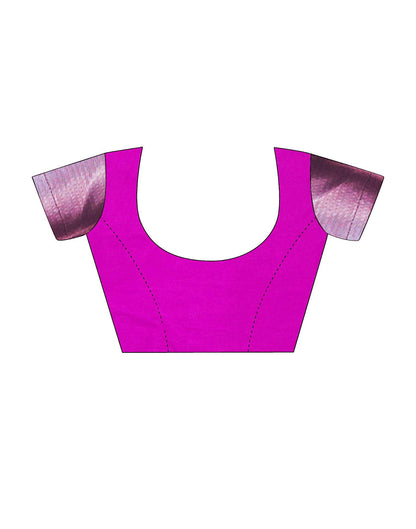 Pink Jacquard Silk Saree