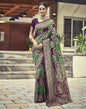Dark Magenta Jacquard Silk Saree