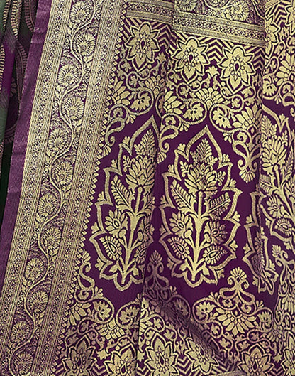 Dark Magenta Jacquard Silk Saree