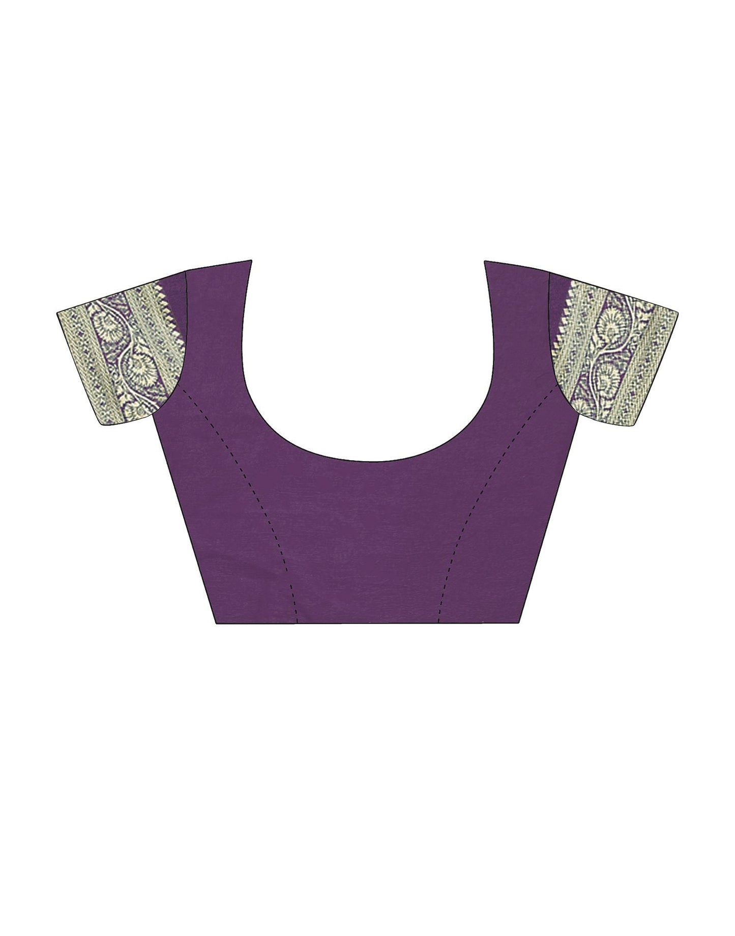 Dark Magenta Jacquard Silk Saree