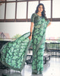 Mint Green Printed Georgette Saree