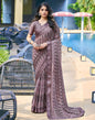 Dusty Mauve Printed Georgette Saree