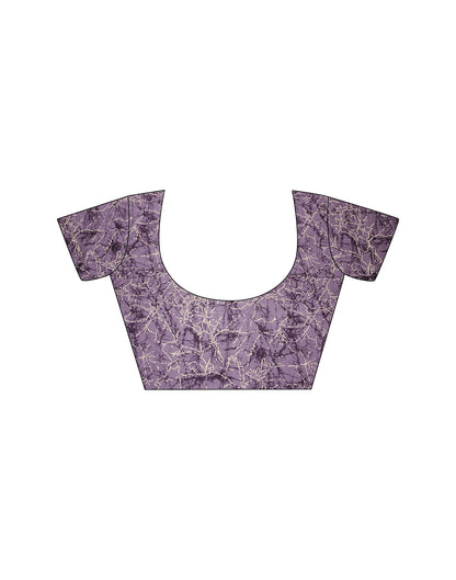 Dusty Mauve Printed Georgette Saree