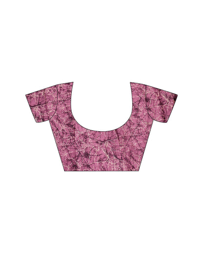 Dusty Wine Printed Georgette Saree