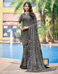 Brown Printed Georgette Saree
