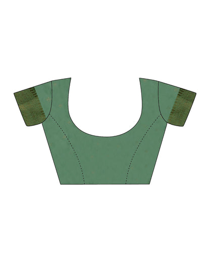 Rust Orange Jacquard Silk Saree