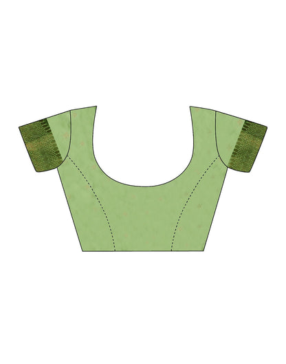 Pista Green Jacquard Silk Saree