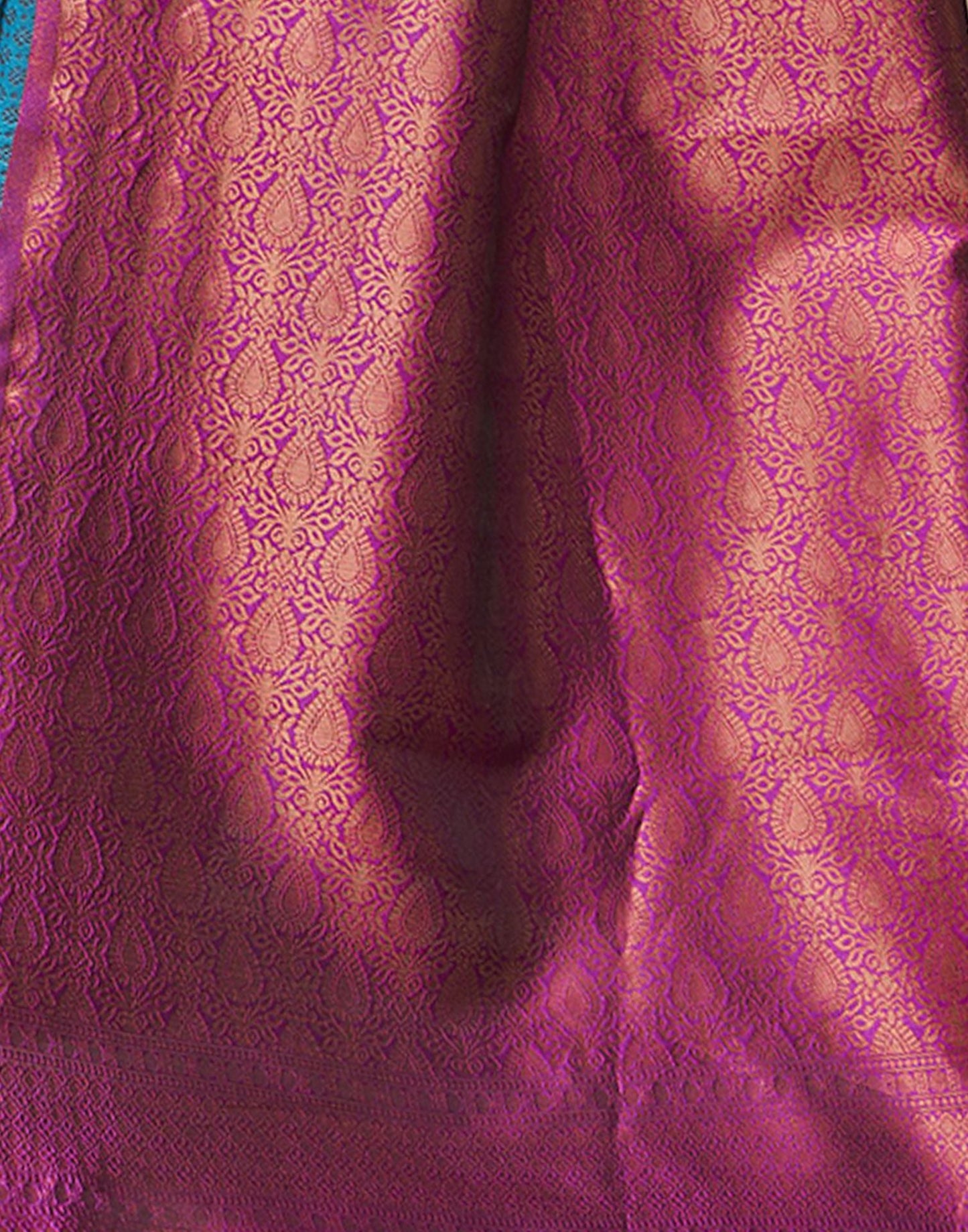 Dark Purple Jacquard Silk Saree
