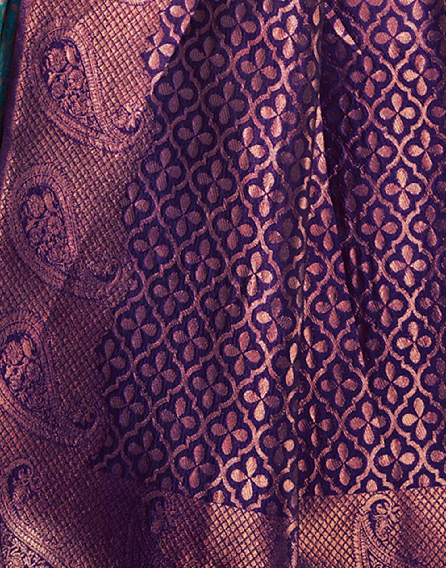 Rama Green Jacquard Silk Saree