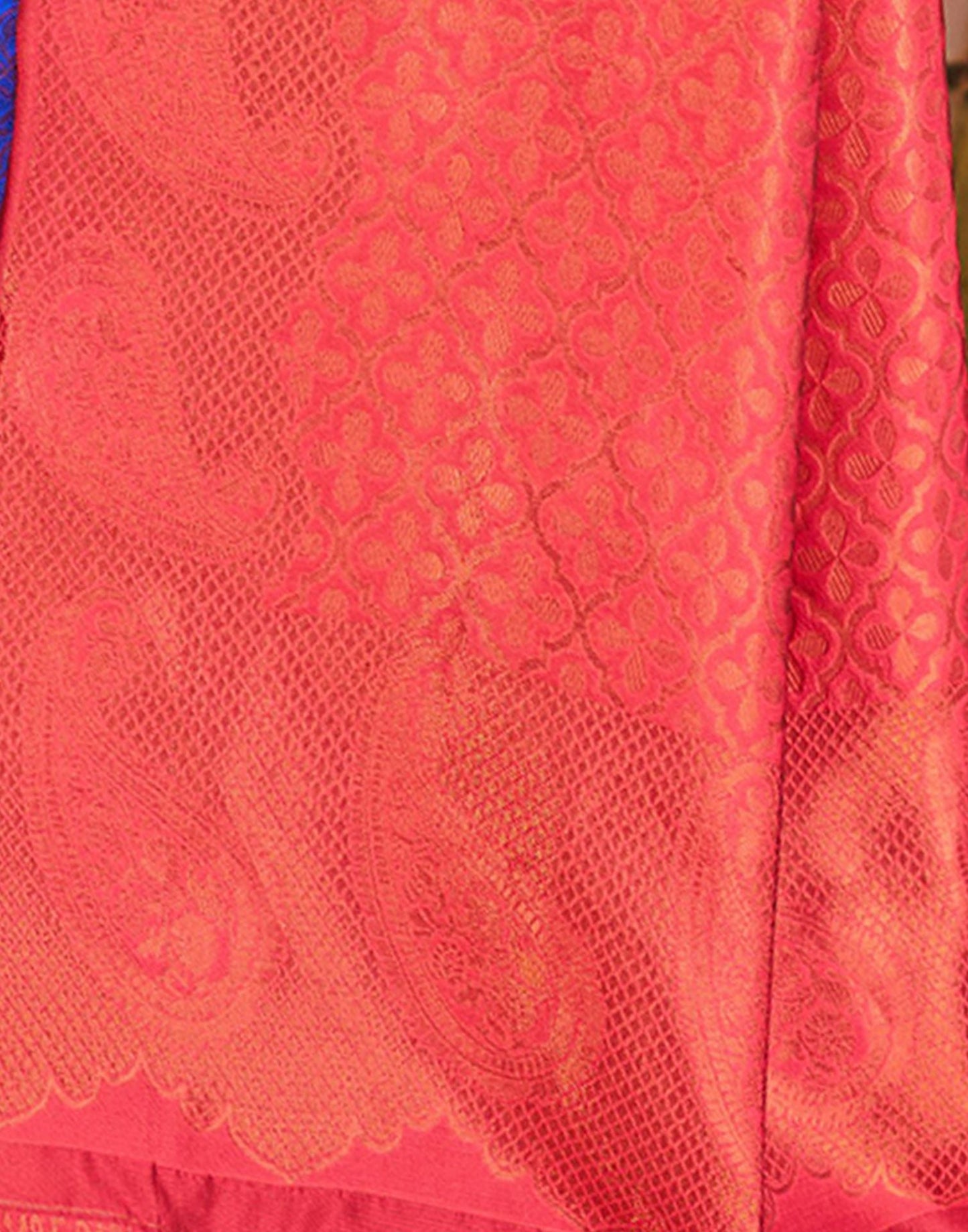 Royal Blue Jacquard Silk Saree