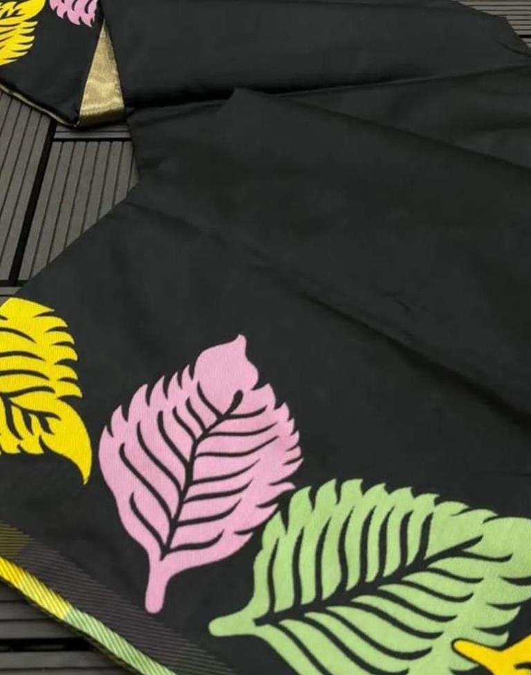 Black Silk Woven Saree