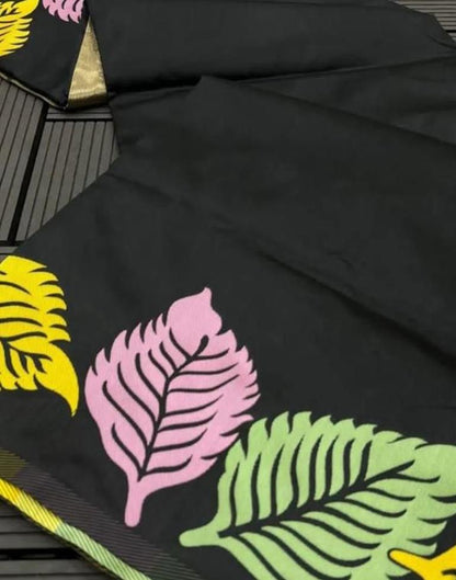 Black Silk Woven Saree