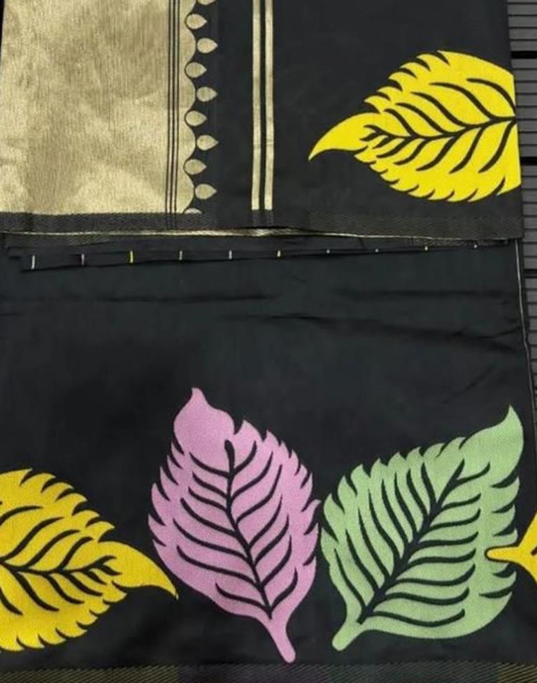 Black Silk Woven Saree