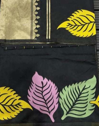 Black Silk Woven Saree