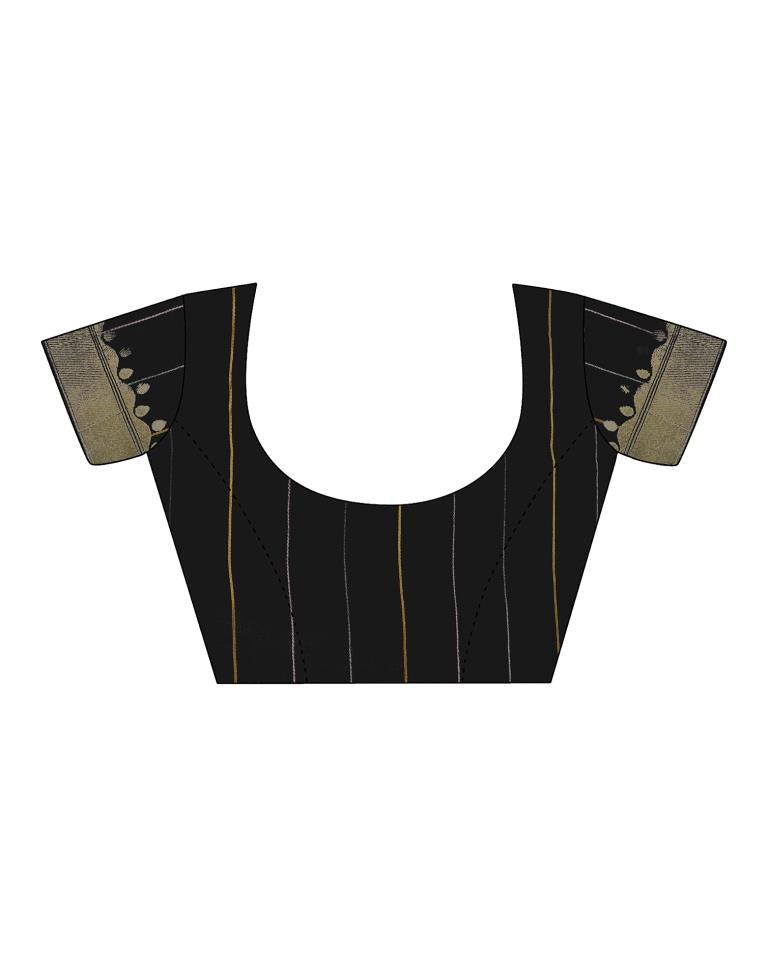 Black Silk Woven Saree