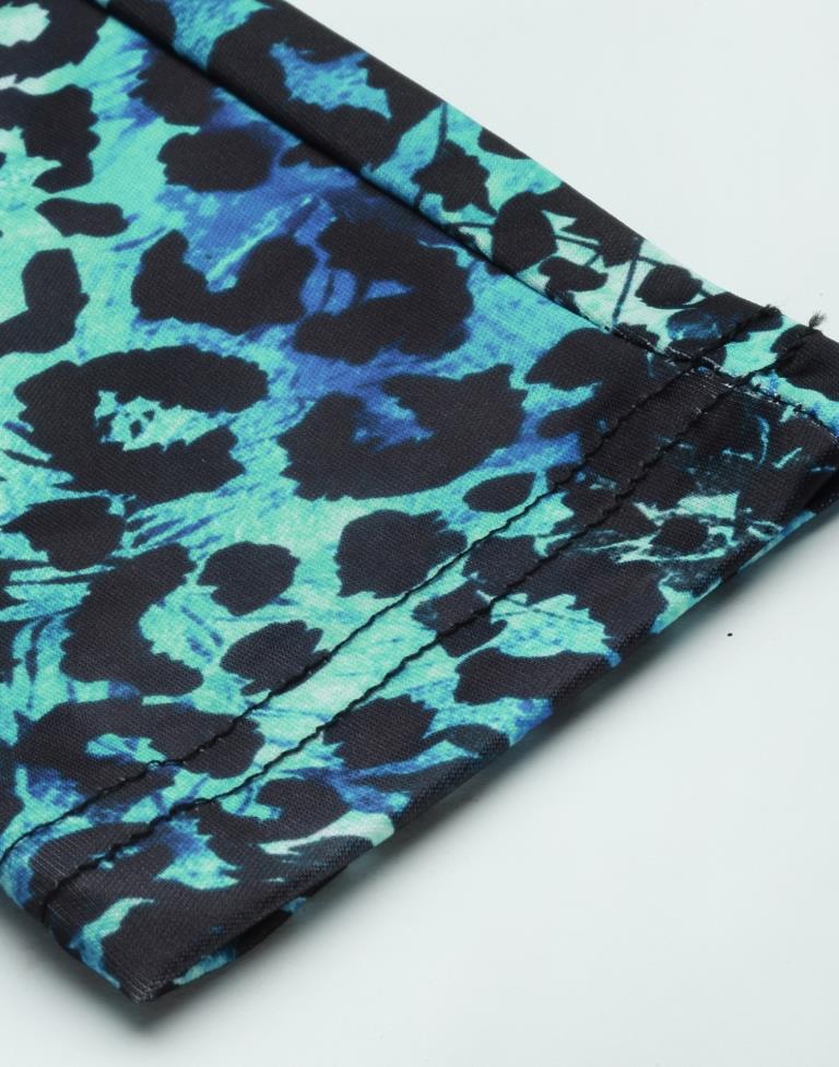 Black Printed Track Pant | Leemboodi