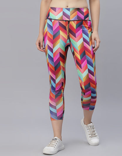 Multicolour Printed Track Pant | Leemboodi