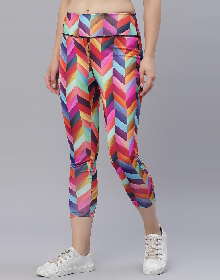Multicolour Printed Track Pant | Leemboodi