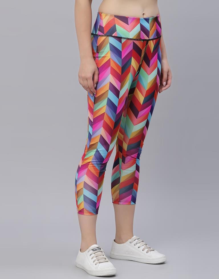 Multicolour Printed Track Pant | Leemboodi