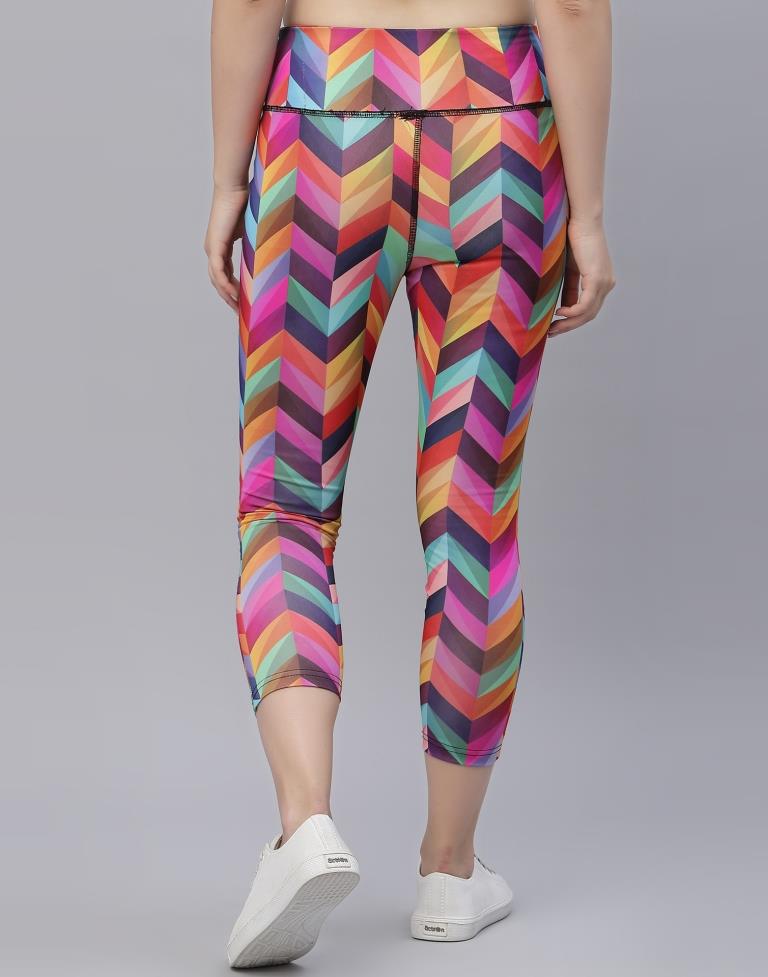Multicolour Printed Track Pant | Leemboodi