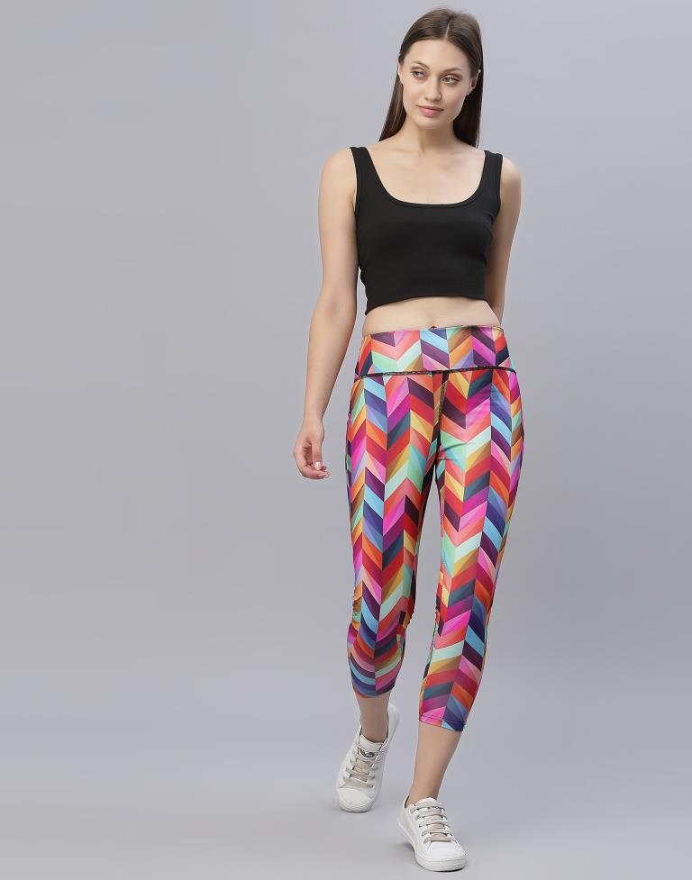 Multicolour Printed Track Pant | Leemboodi