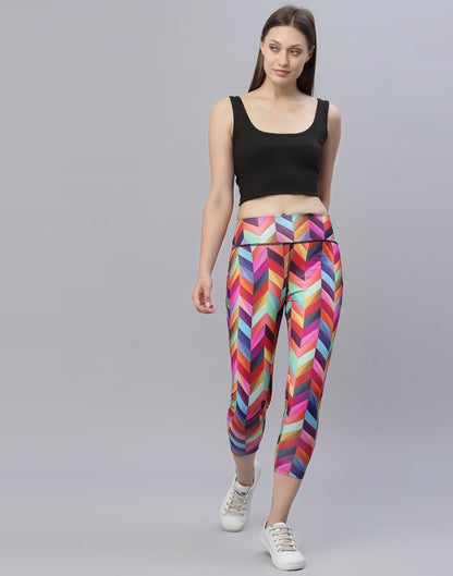 Multicolour Printed Track Pant | Leemboodi