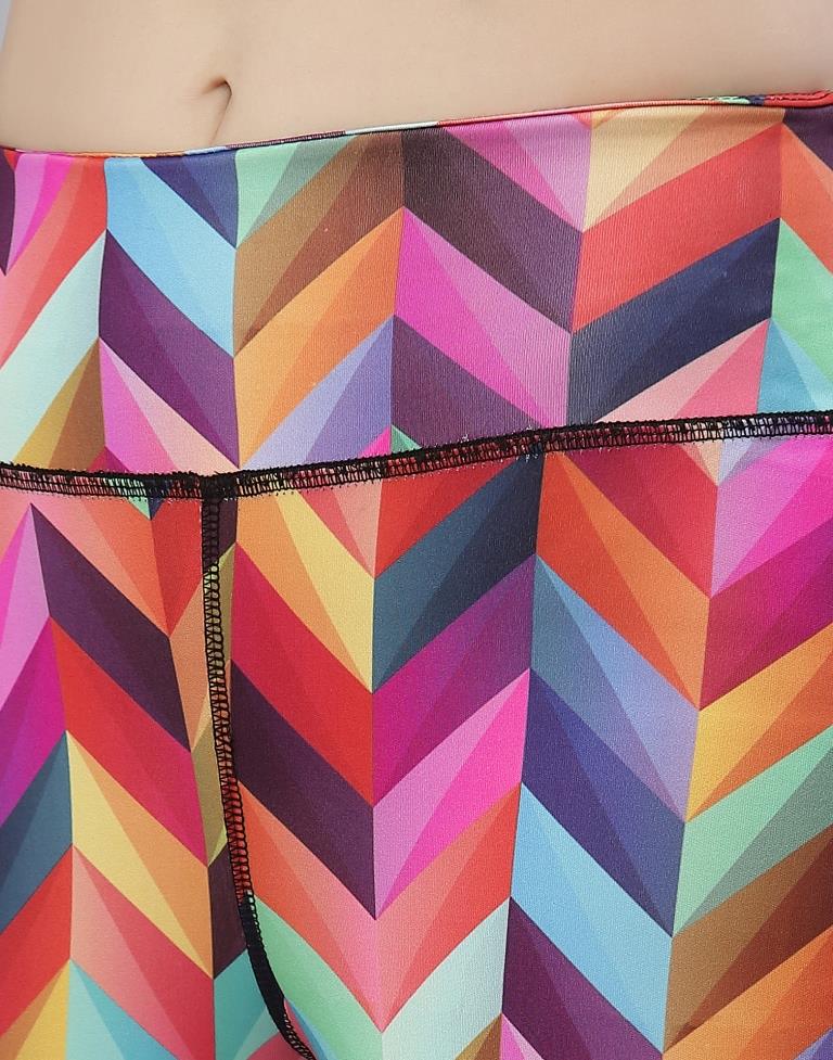 Multicolour Printed Track Pant | Leemboodi