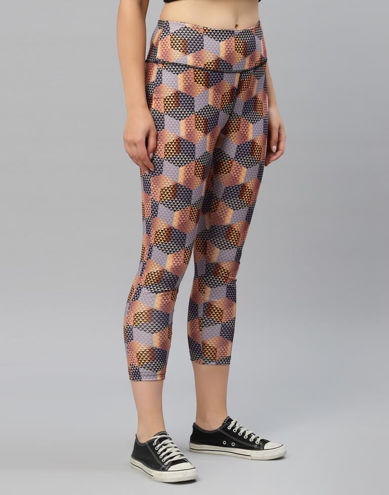 Lavender Printed Track Pant | Leemboodi